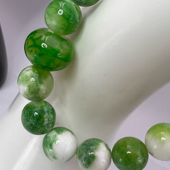 RARE PERSIAN JADE + AGATE NATURAL BRACELET size 7”,8” - Picture 13 of 13
